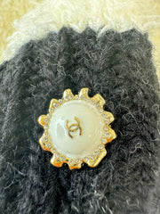 Color-blocked crew neck cardigan