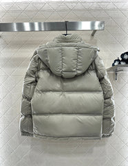 Hooded, detachable down jacket