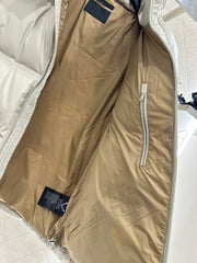 Hooded, detachable down jacket