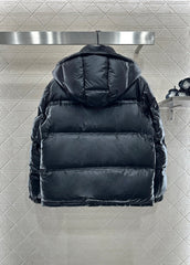 Hooded, detachable down jacket