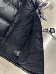 Hooded, detachable down jacket