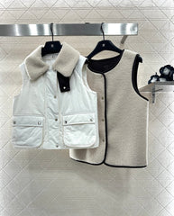 Two-Piece Teddy Fleece Vest Set