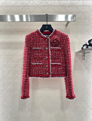 Brooch Round Neck Knitted coat