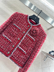 Brooch Round Neck Knitted coat