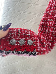 Brooch Round Neck Knitted coat