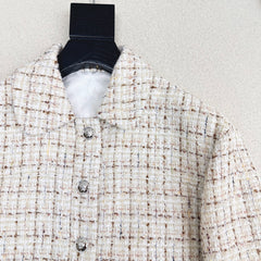 Woven Tweed Collared Coat