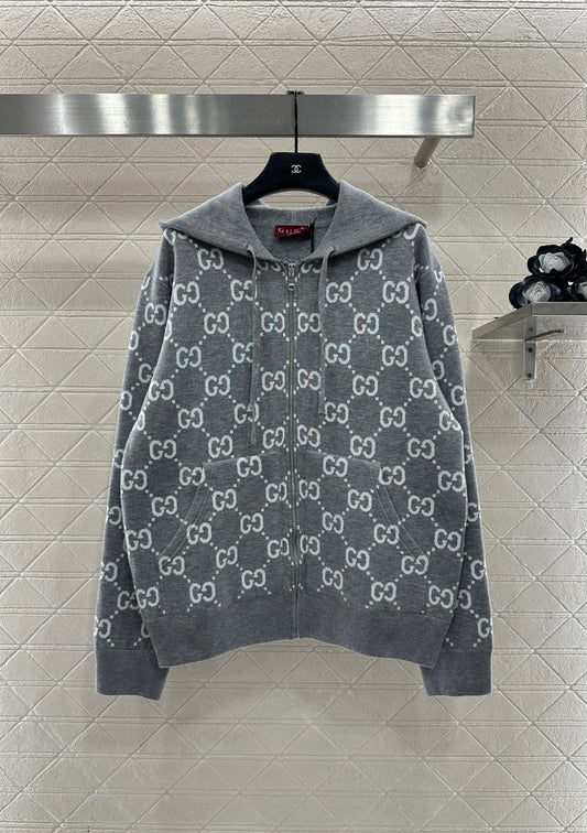 Reversible Knit Hooded Jacket