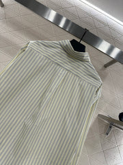 Short-sleeved striped shirt