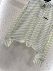 Short-sleeved striped shirt