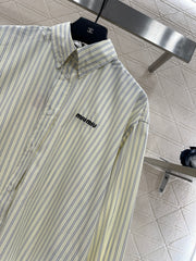 Short-sleeved striped shirt