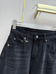 Gradient straight-leg jeans