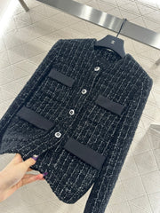 Woven Round Neck Dress Coat