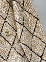 Quilted Sequin-Embellished Collared Jacket