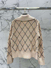 Quilted Sequin-Embellished Collared Jacket