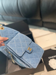 Denim bucket bag