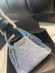 Denim bucket bag