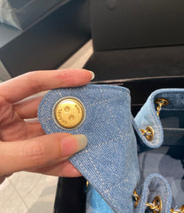Denim bucket bag