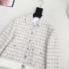 Woven Tweed Collared Coat