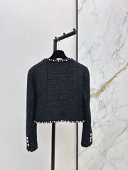 Heavy-duty beaded tweed jacket