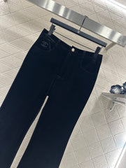 Flared Velvet Retro Trousers