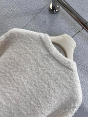 Fuzzy knitted cardigan
