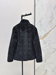 Stand-up collar zip-up fleece coat