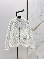 Stand-up collar zip-up fleece coat