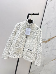 Stand-up collar zip-up fleece coat