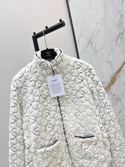 Stand-up collar zip-up fleece coat
