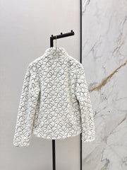 Stand-up collar zip-up fleece coat