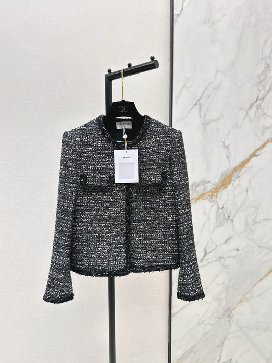 Black and white woven jacket