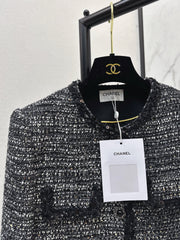 Black and white woven jacket