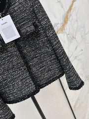 Black and white woven jacket