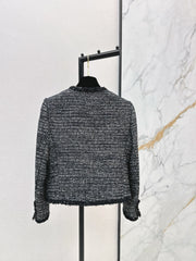 Black and white woven jacket