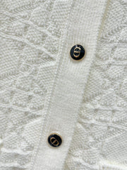 Collared Plaid Wool Knit Sweater