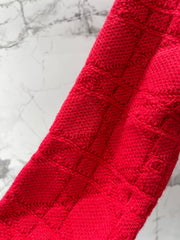 Collared Plaid Wool Knit Sweater