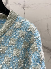 Loose-fitting French-style knitted cardigan