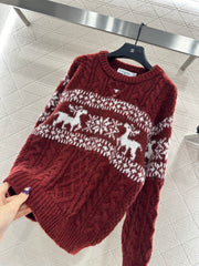 Fair Isle Logo Knit Sweater.