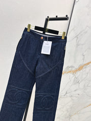 Denim cotton pants