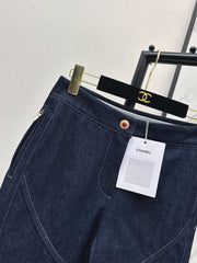 Denim cotton pants