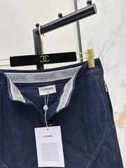 Denim cotton pants