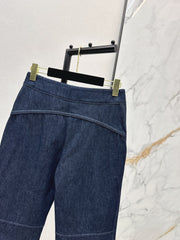 Denim cotton pants