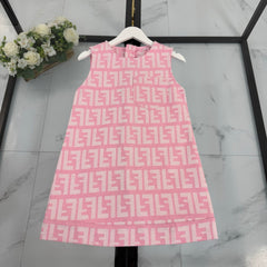 Denim jacket + all-over jacquard print vest dress