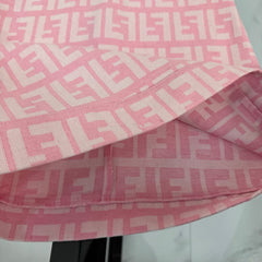 Denim jacket + all-over jacquard print vest dress