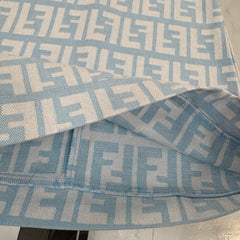 Denim jacket + all-over jacquard print vest dress