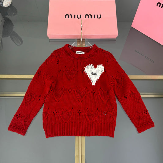 Heart-Shaped Jacquard Sweater