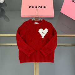 Heart-Shaped Jacquard Sweater