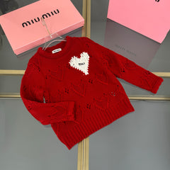 Heart-Shaped Jacquard Sweater
