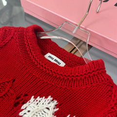 Heart-Shaped Jacquard Sweater