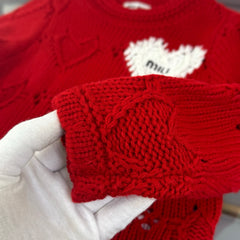 Heart-Shaped Jacquard Sweater